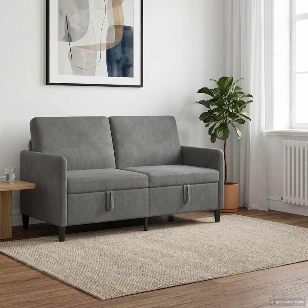 vidaXL Bank met opslag Lichtgrijs 72 x 78 x 87 cm Polyester