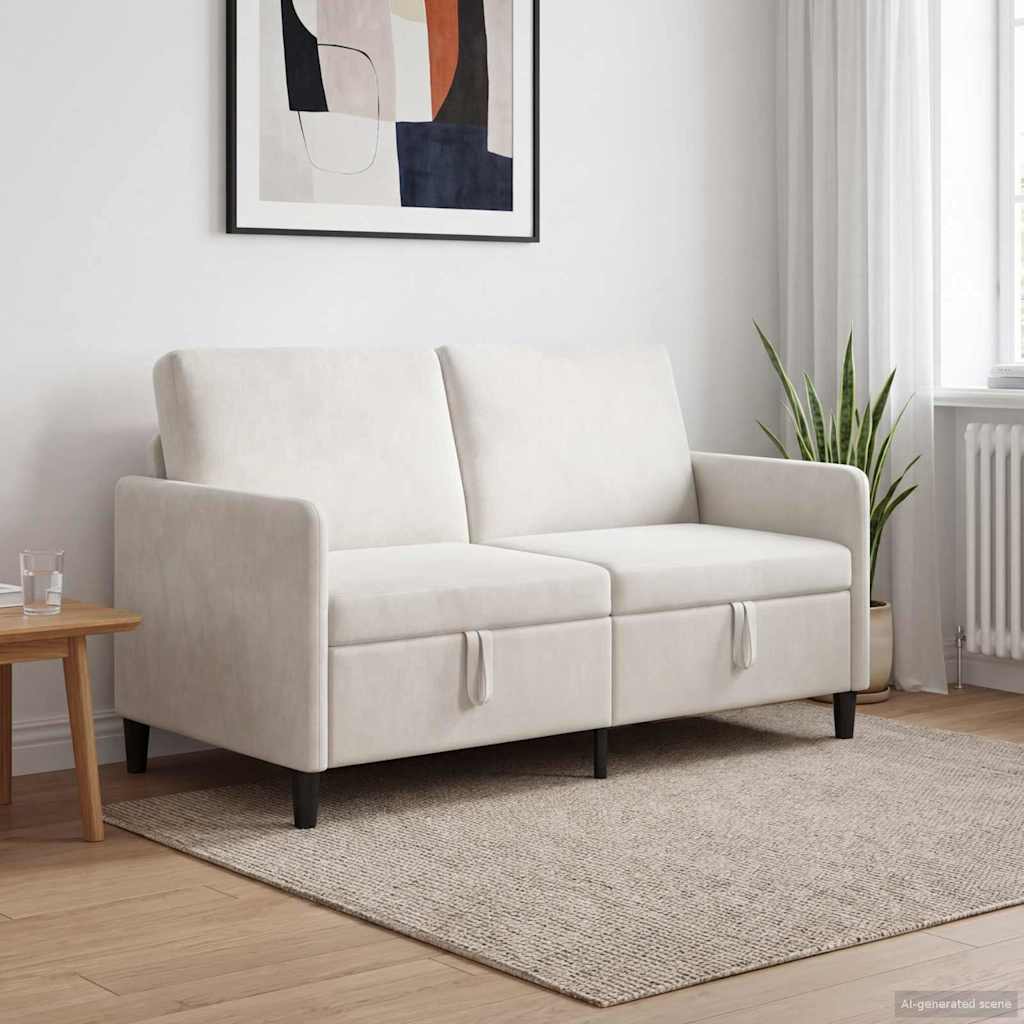 vidaXL Bank met opslag Lichtgrijs 72 x 78 x 87 cm Polyester