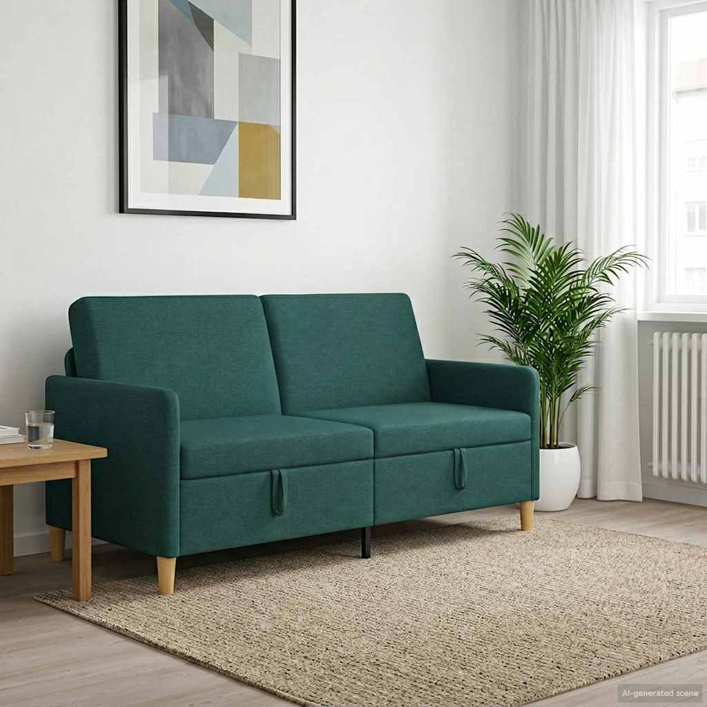 vidaXL Bank met opslag Lichtgrijs 72 x 78 x 87 cm Polyester