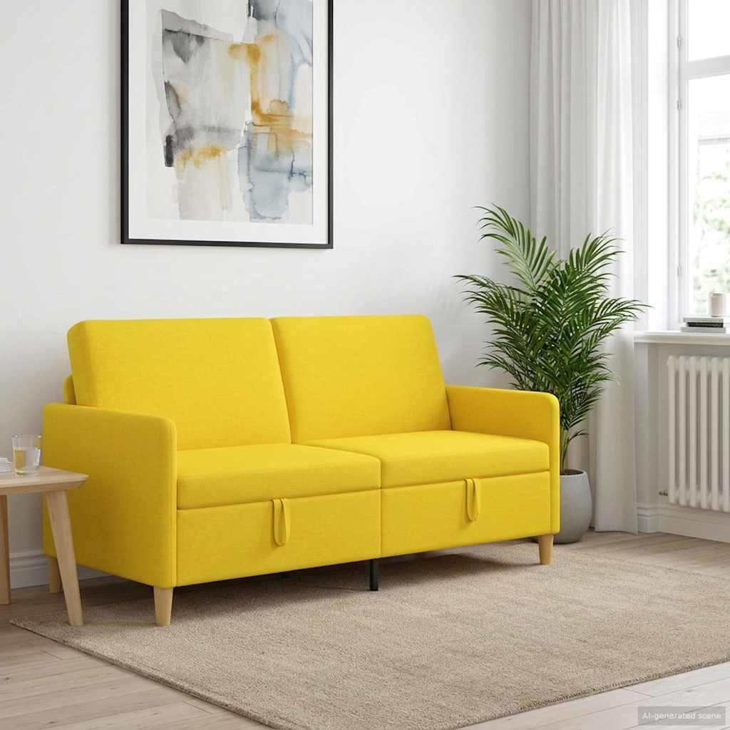 vidaXL Bank met opslag Lichtgrijs 72 x 78 x 87 cm Polyester