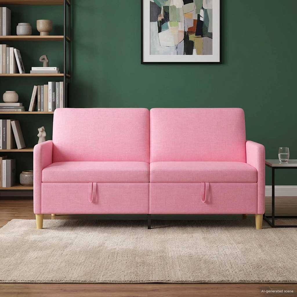 vidaXL Bank met opslag Lichtgrijs 72 x 78 x 87 cm Polyester
