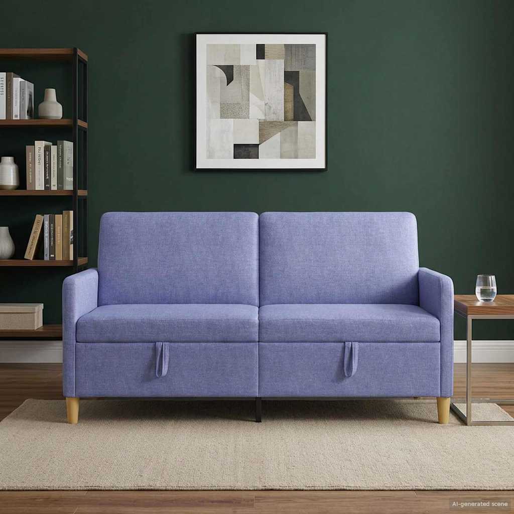 vidaXL Bank met opslag Lichtgrijs 72 x 78 x 87 cm Polyester