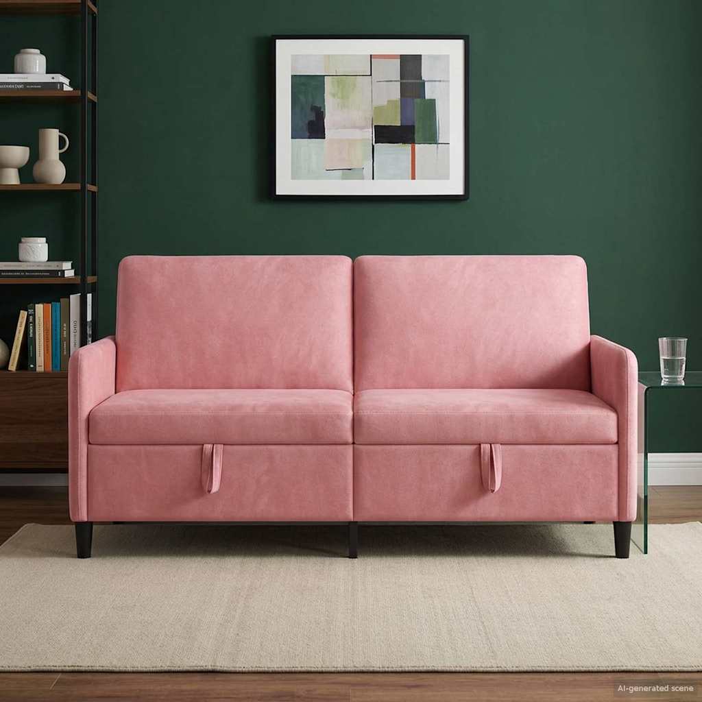 vidaXL Bank met opslag Lichtgrijs 72 x 78 x 87 cm Polyester