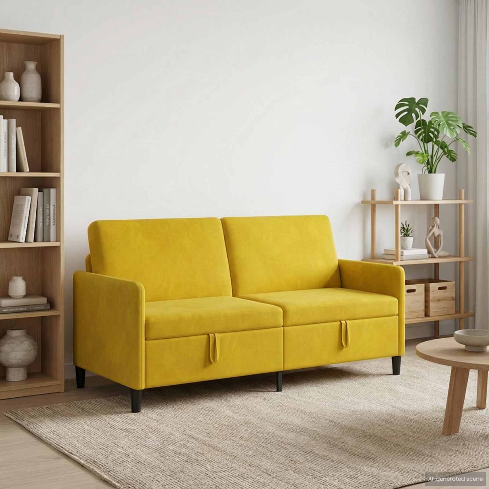 vidaXL Bank met opslag Lichtgrijs 72 x 78 x 87 cm Polyester