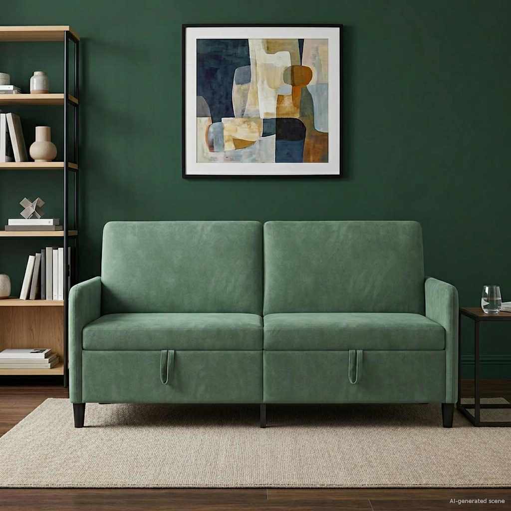 vidaXL Bank met opslag Lichtgrijs 72 x 78 x 87 cm Polyester