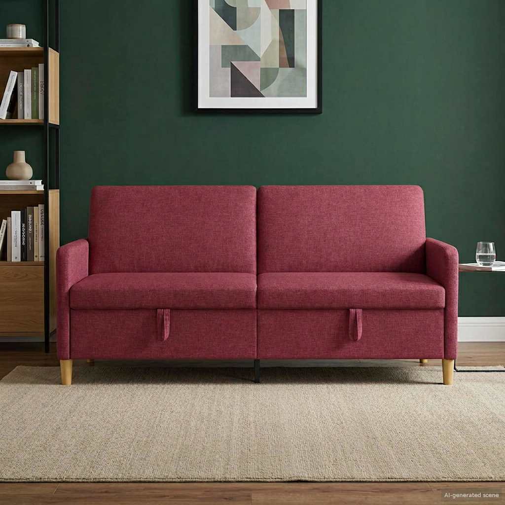 vidaXL Bank met opslag Lichtgrijs 72 x 78 x 87 cm Polyester