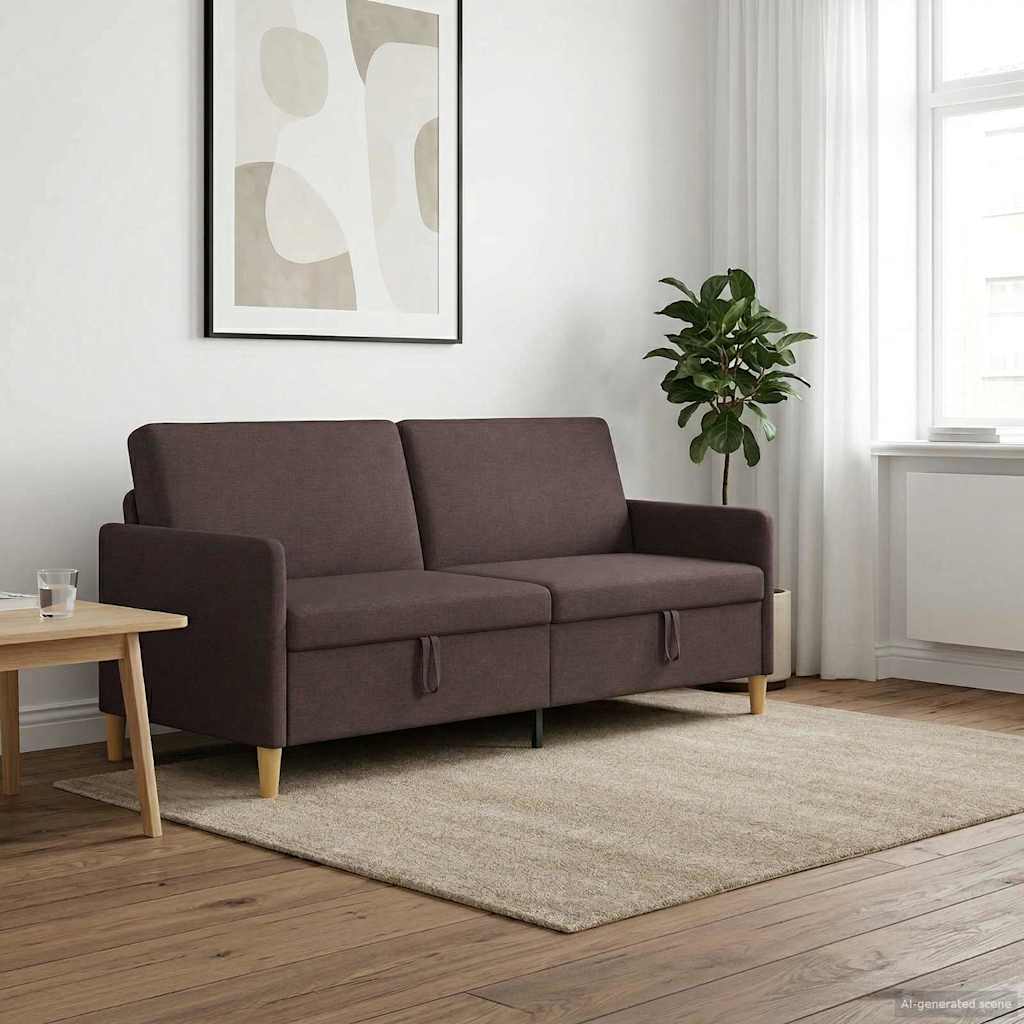 vidaXL Bank met opslag Lichtgrijs 72 x 78 x 87 cm Polyester