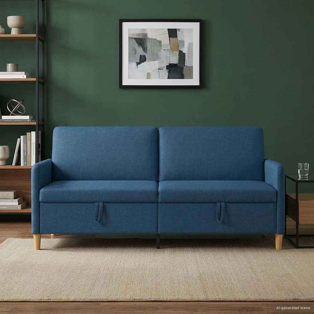 vidaXL Bank met opslag Lichtgrijs 72 x 78 x 87 cm Polyester