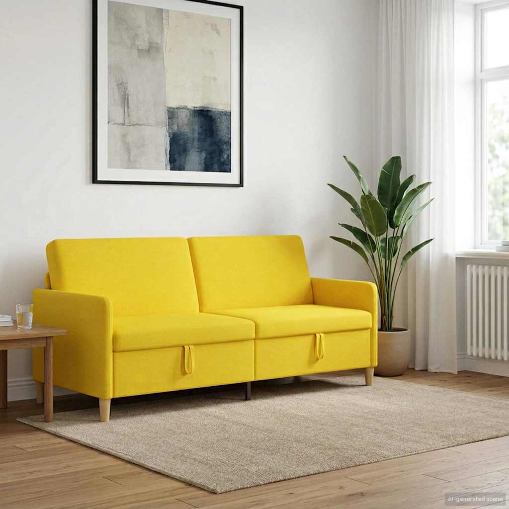 vidaXL Bank met opslag Lichtgrijs 72 x 78 x 87 cm Polyester