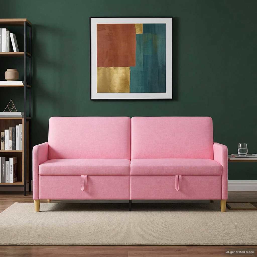 vidaXL Bank met opslag Lichtgrijs 72 x 78 x 87 cm Polyester