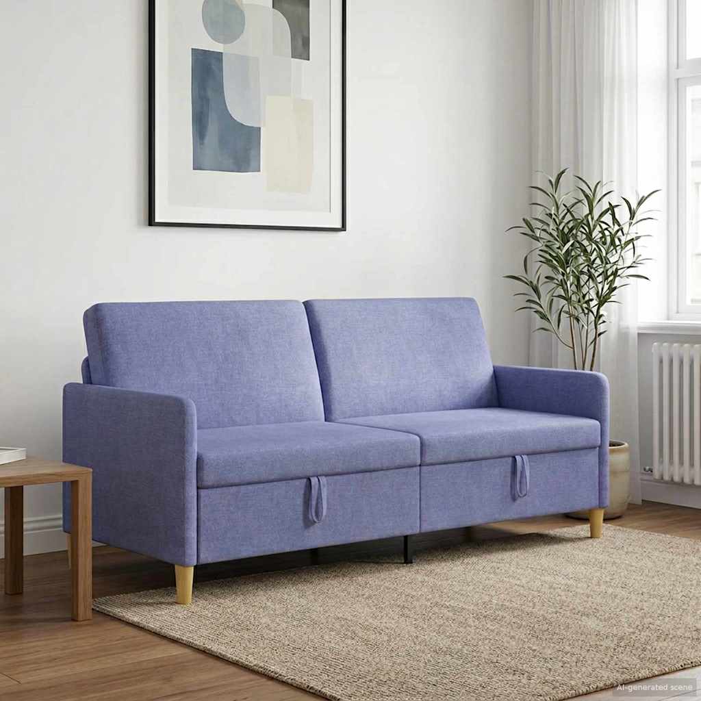 vidaXL Bank met opslag Lichtgrijs 72 x 78 x 87 cm Polyester