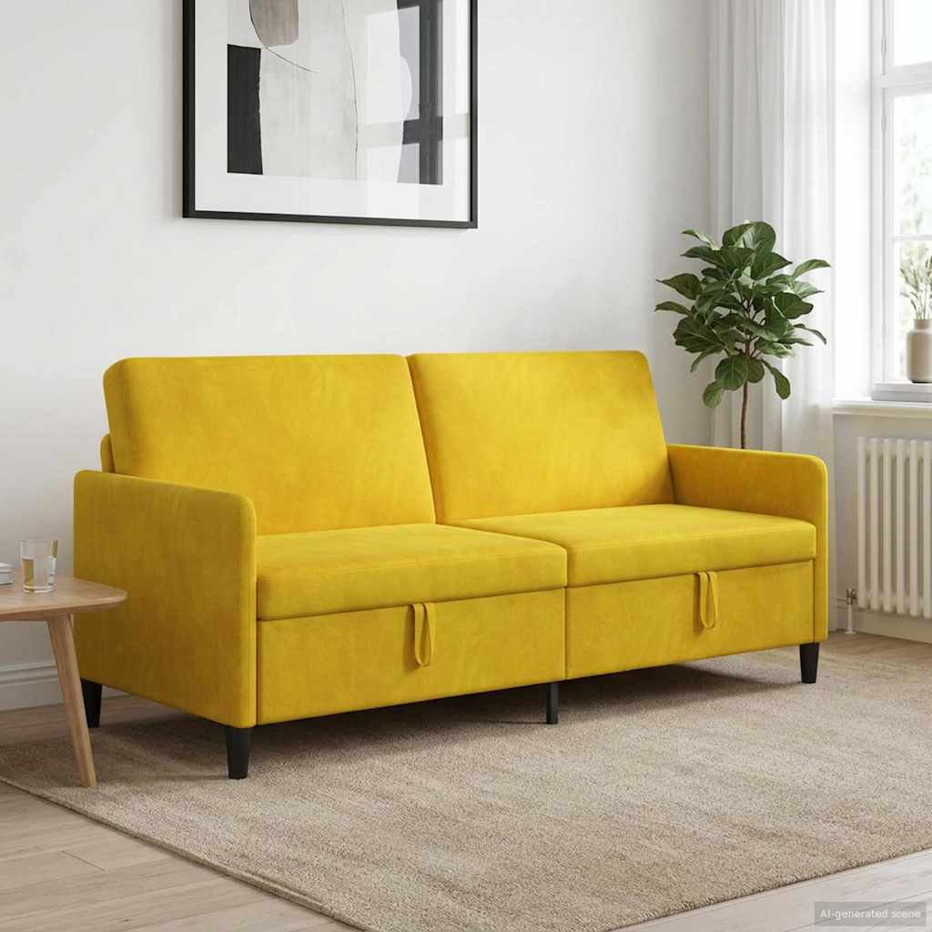 vidaXL Bank met opslag Lichtgrijs 72 x 78 x 87 cm Polyester