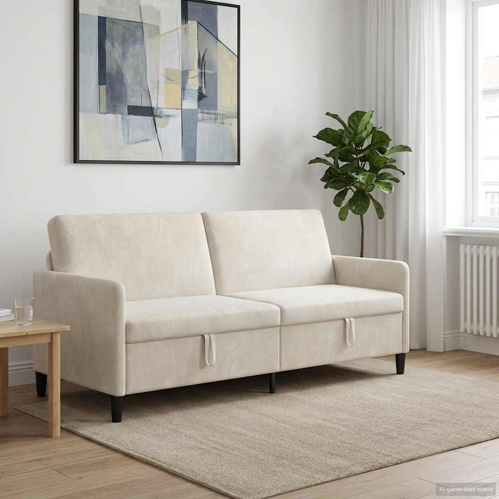 vidaXL Bank met opslag Lichtgrijs 72 x 78 x 87 cm Polyester