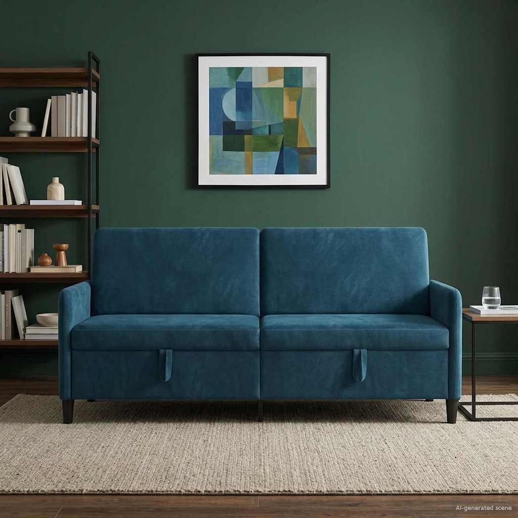 vidaXL Bank met opslag Lichtgrijs 72 x 78 x 87 cm Polyester