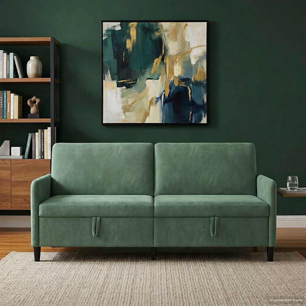 vidaXL Bank met opslag Lichtgrijs 72 x 78 x 87 cm Polyester