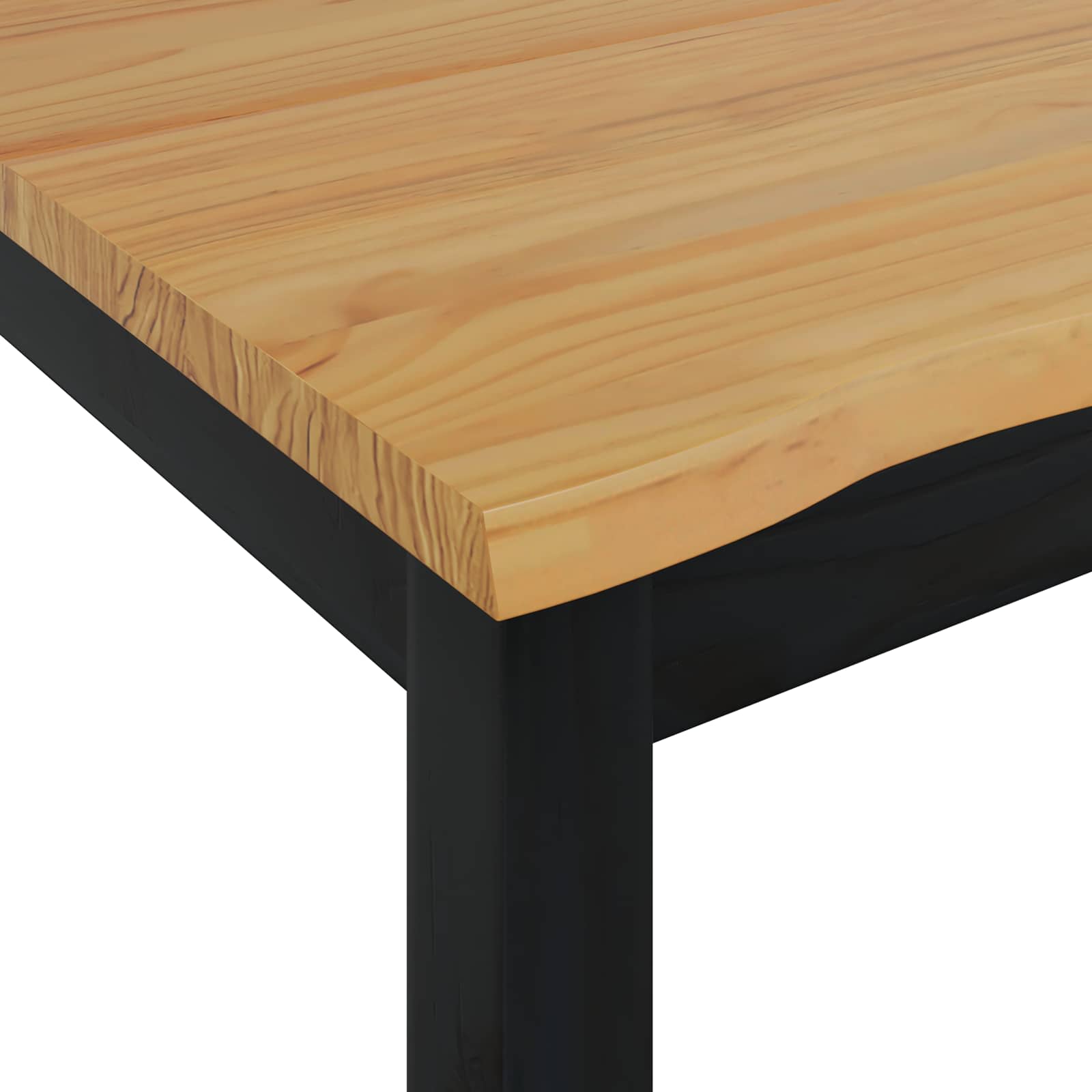 VidaXL Eettafel EKAI Zwart 112 x 70 x 76,5 cm Massief grenenhout