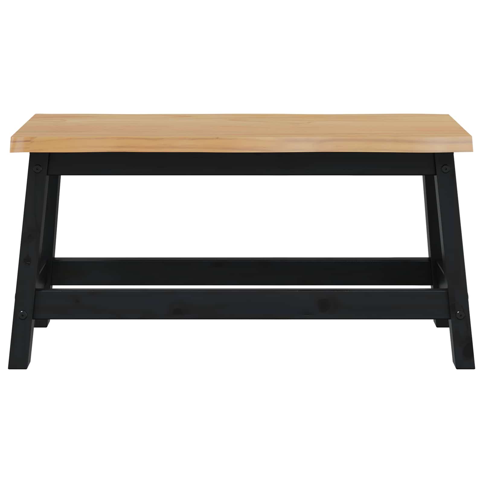 VidaXL Eetbank EKAI Zwart 91,5 x 29 x 45,5 cm Massief grenenhout
