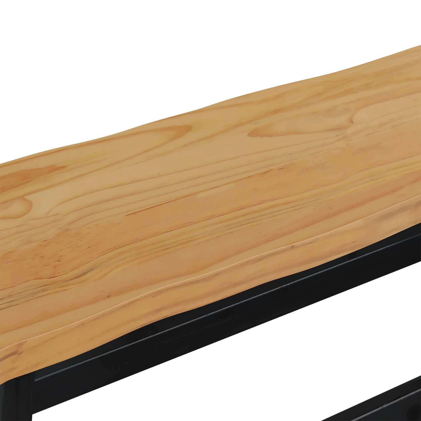 VidaXL Eetbank EKAI Zwart 91,5 x 29 x 45,5 cm Massief grenenhout