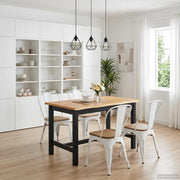VidaXL Hoge bartafel EKAI Zwart 112 x 70 x 91 cm Massief grenenhout