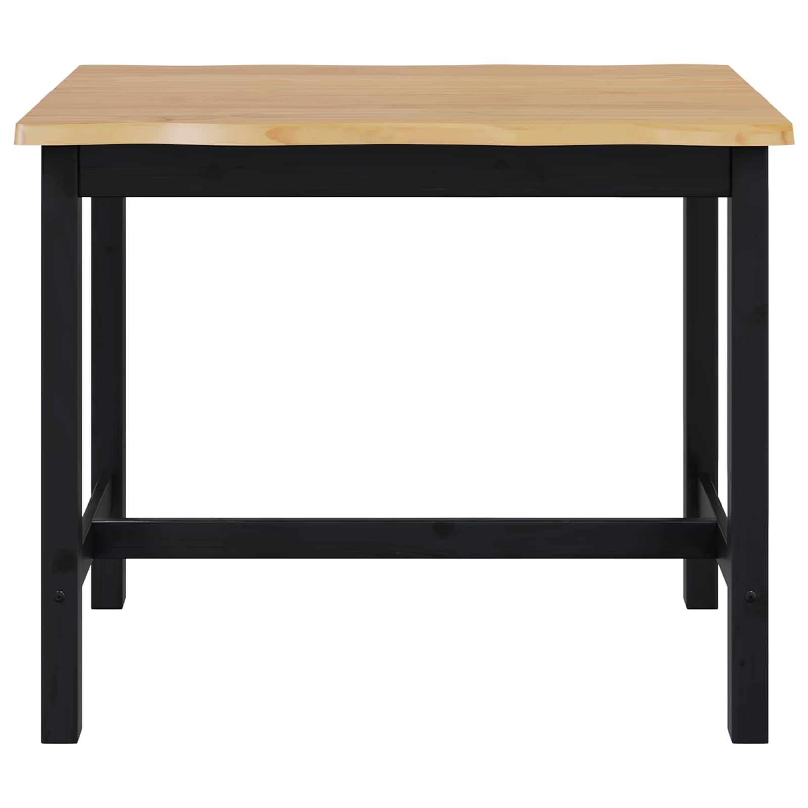VidaXL Hoge bartafel EKAI Zwart 112 x 70 x 91 cm Massief grenenhout