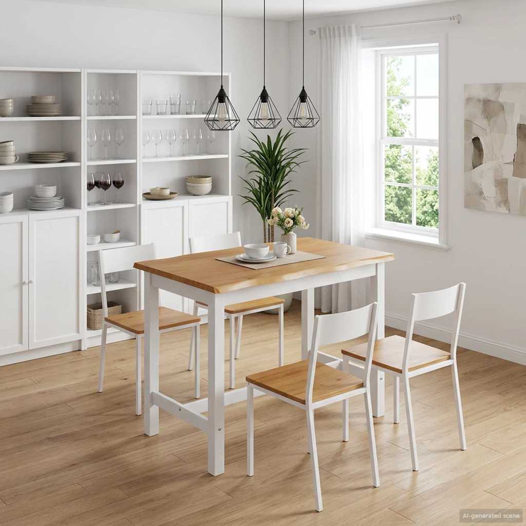 VidaXL Hoge bartafel EKAI Zwart 112 x 70 x 91 cm Massief grenenhout