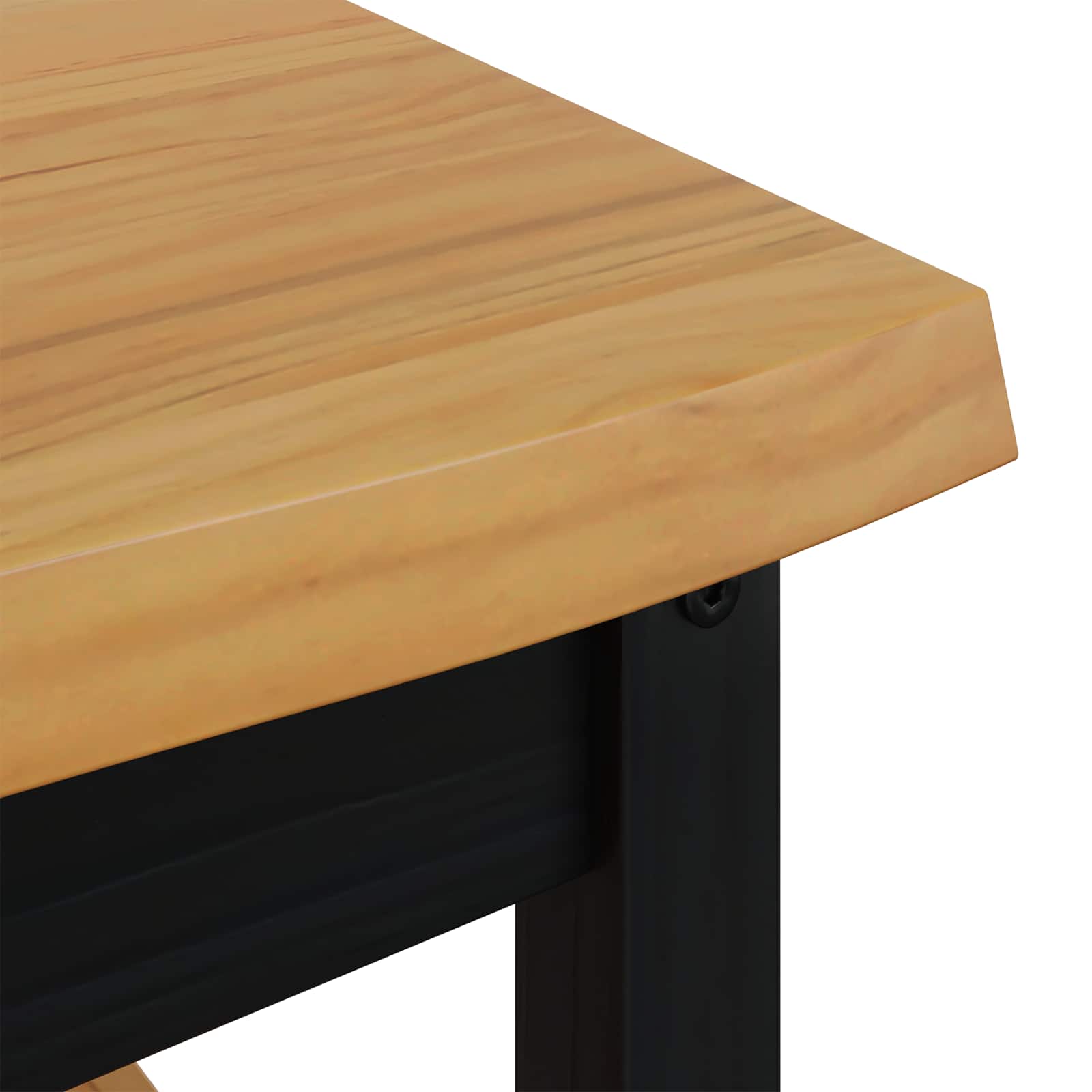VidaXL Salontafel EKAI Zwart 100 x 60 x 45,5 cm Massief grenenhout