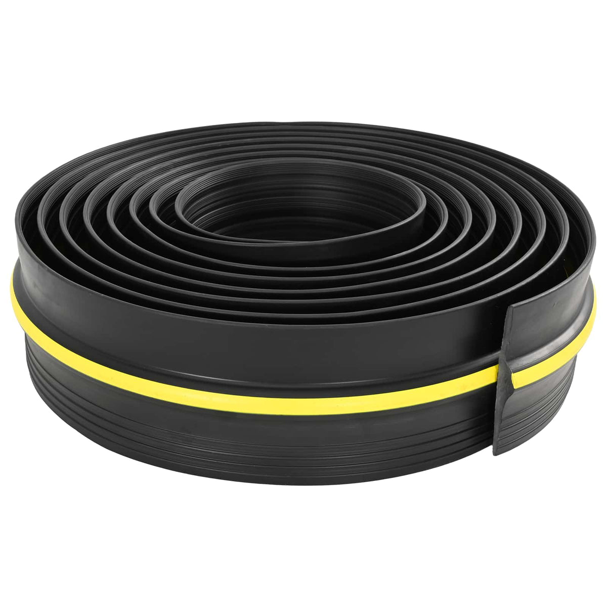 vidaXL Garage Vloerseal Zwart en Geel 12 x 90 mm 5,5 m PVC