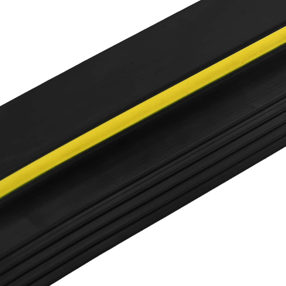 vidaXL Garage Vloerseal Zwart en Geel 12 x 90 mm 5,5 m PVC