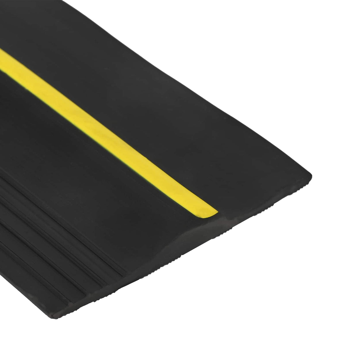 vidaXL Garage Vloerseal Zwart en Geel 12 x 90 mm 5,5 m PVC