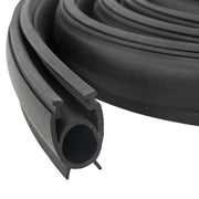 vidaXL Garage Deurafsluiting Zwart 41 x 33 mm 5,5 m PVC