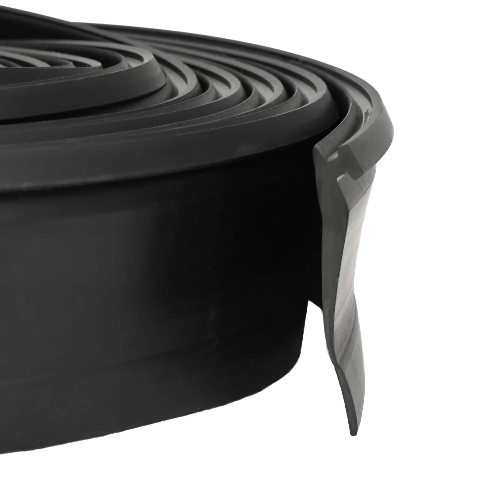 vidaXL Garage Deurafsluiting Zwart 41 x 33 mm 5,5 m PVC