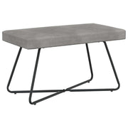 vidaXL Bank Effen Lichtgrijs 80 x 40 x 45 cm Fluweel