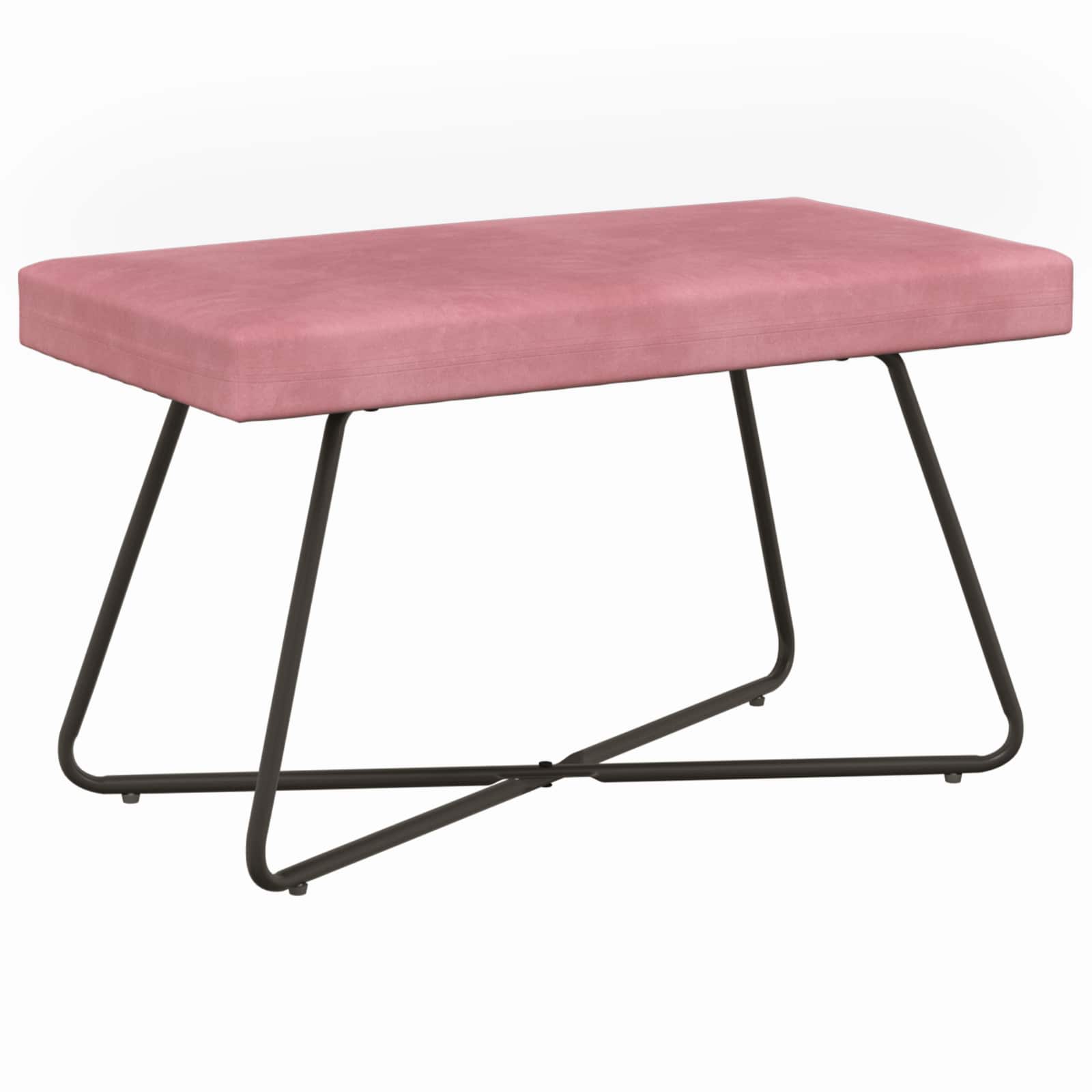 vidaXL Bank Effen Lichtgrijs 80 x 40 x 45 cm Fluweel