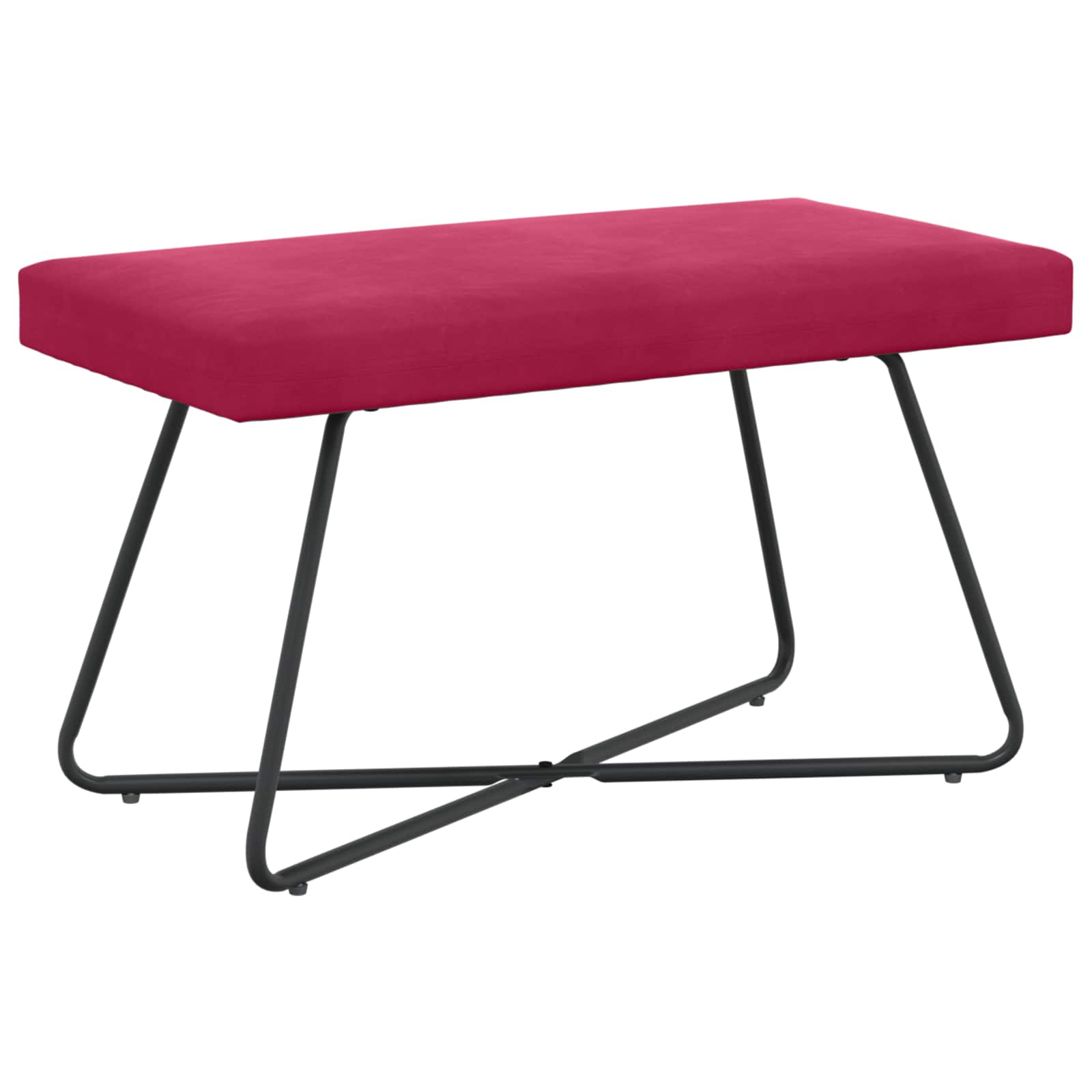 vidaXL Bank Effen Lichtgrijs 80 x 40 x 45 cm Fluweel