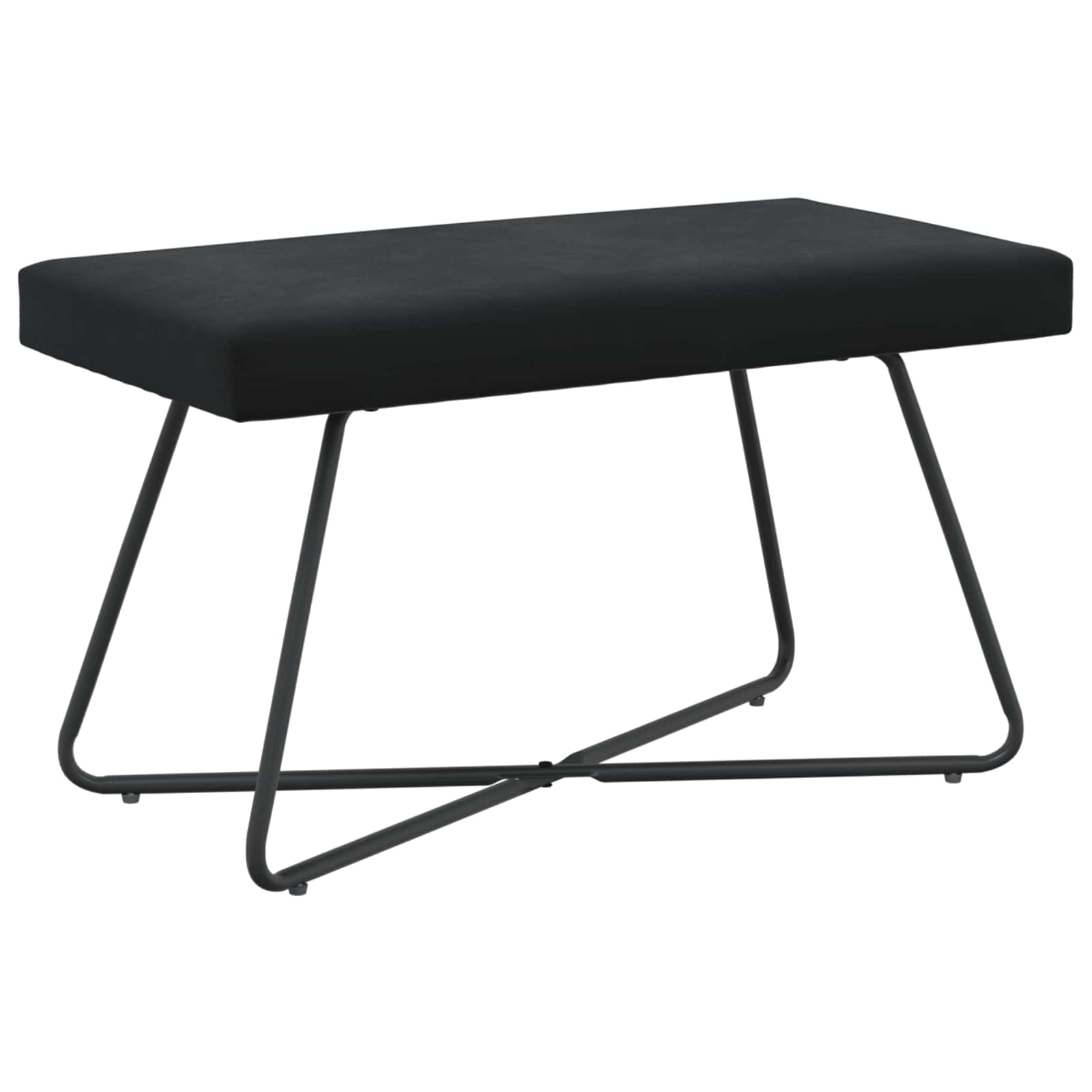 vidaXL Bank Effen Lichtgrijs 80 x 40 x 45 cm Fluweel