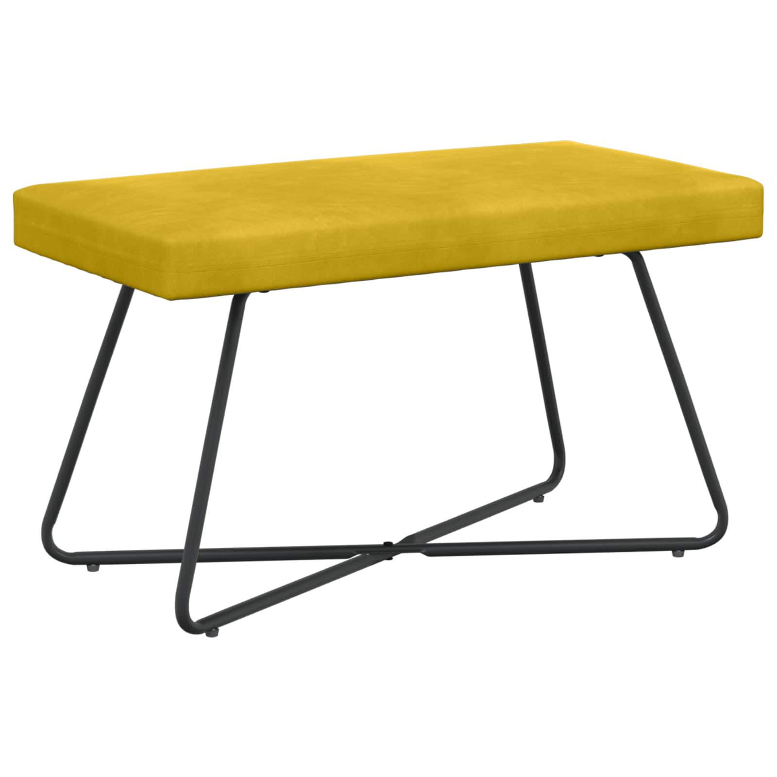 vidaXL Bank Effen Lichtgrijs 80 x 40 x 45 cm Fluweel