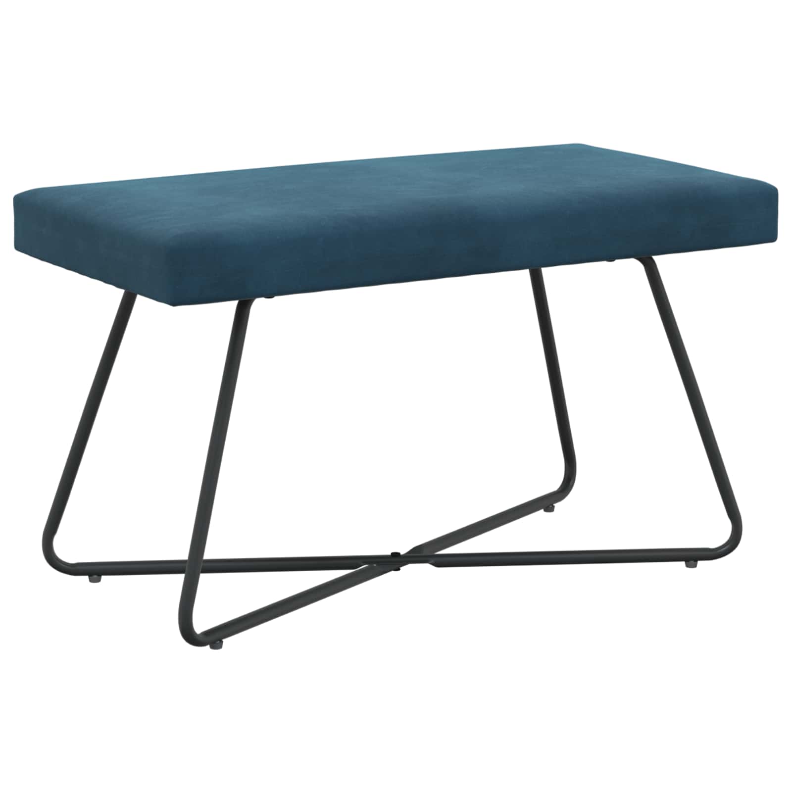 vidaXL Bank Effen Lichtgrijs 80 x 40 x 45 cm Fluweel
