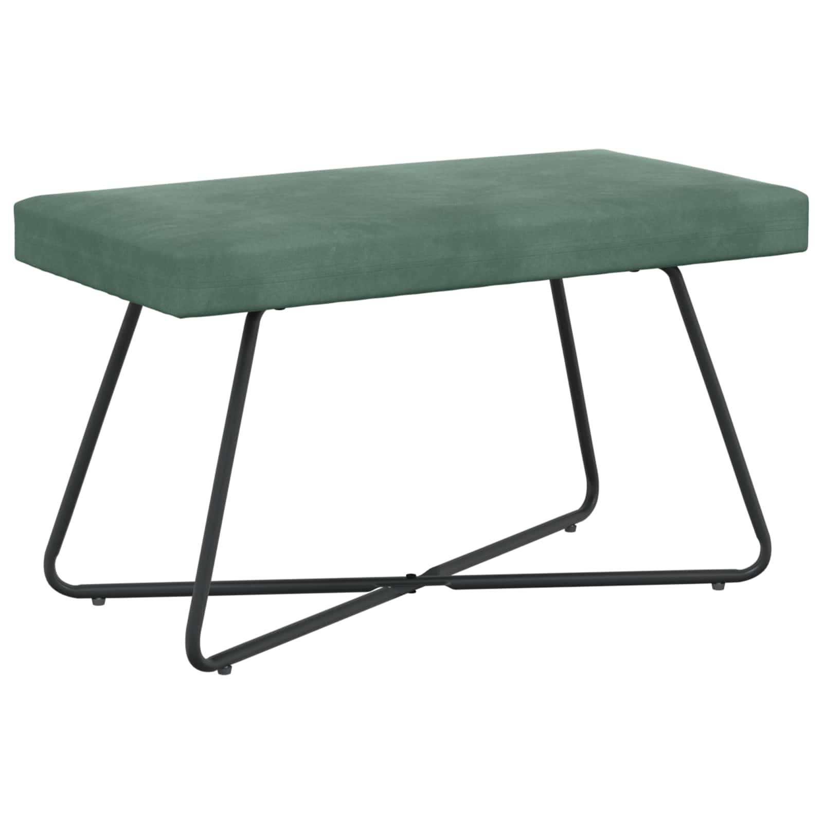vidaXL Bank Effen Lichtgrijs 80 x 40 x 45 cm Fluweel