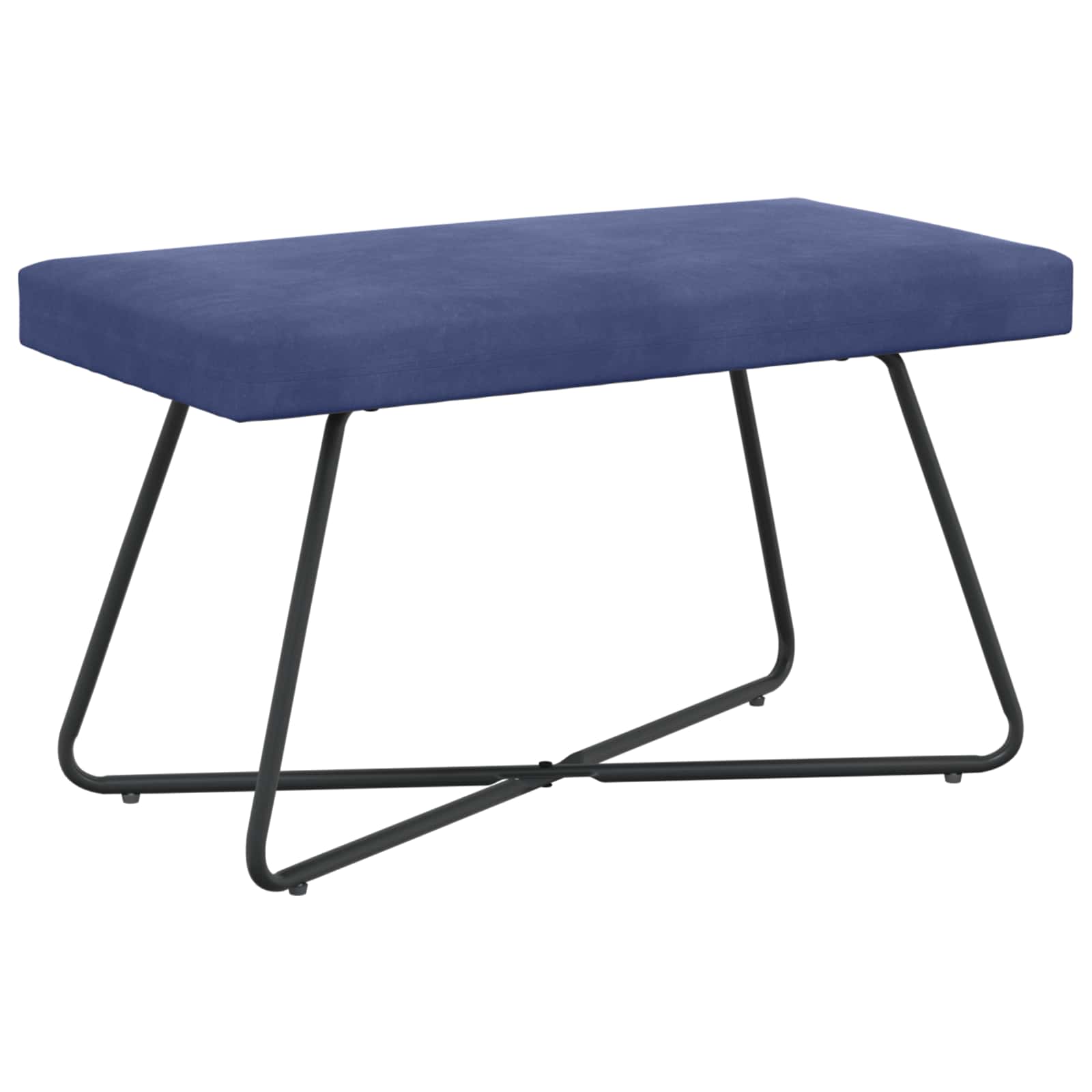 vidaXL Bank Effen Lichtgrijs 80 x 40 x 45 cm Fluweel