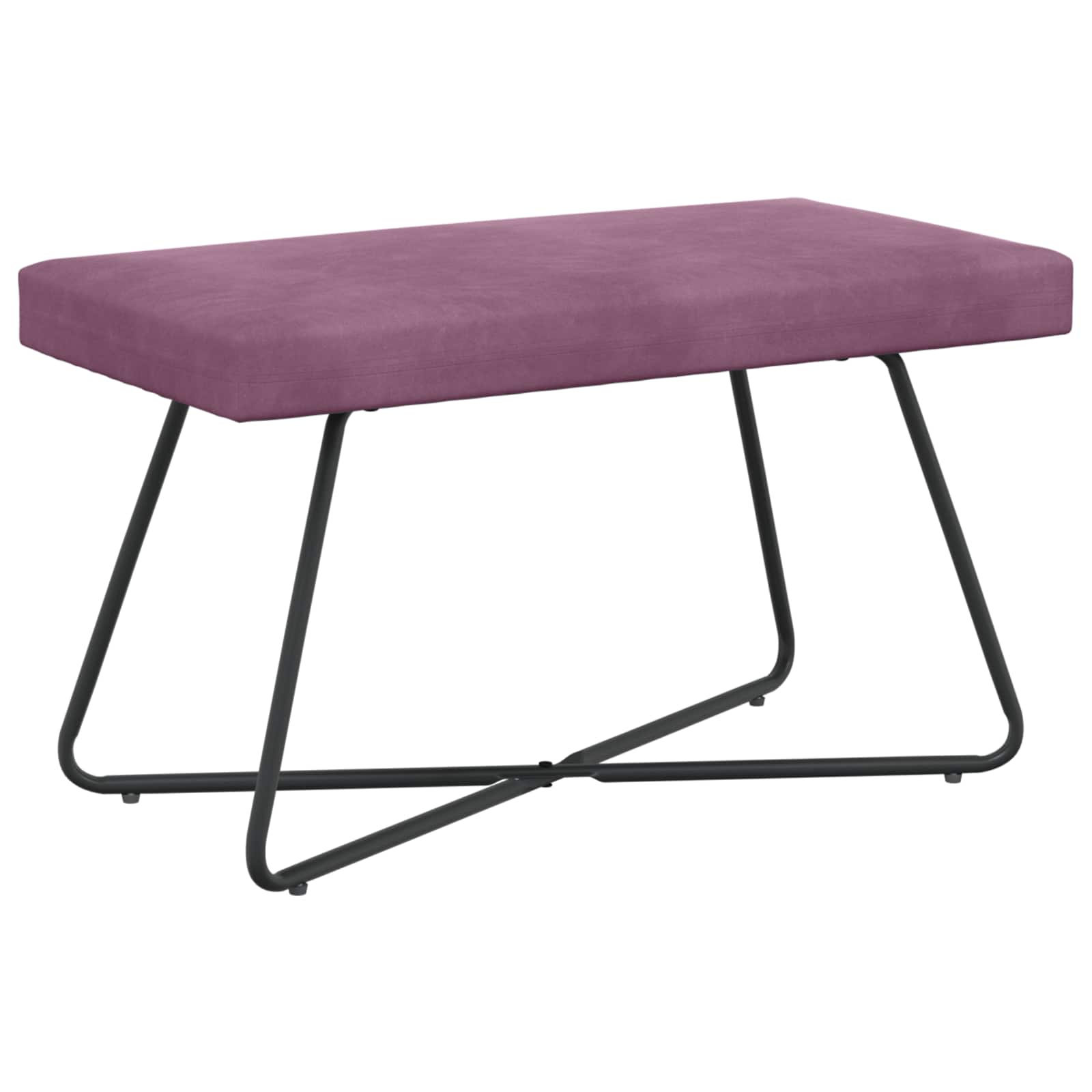 vidaXL Bank Effen Lichtgrijs 80 x 40 x 45 cm Fluweel