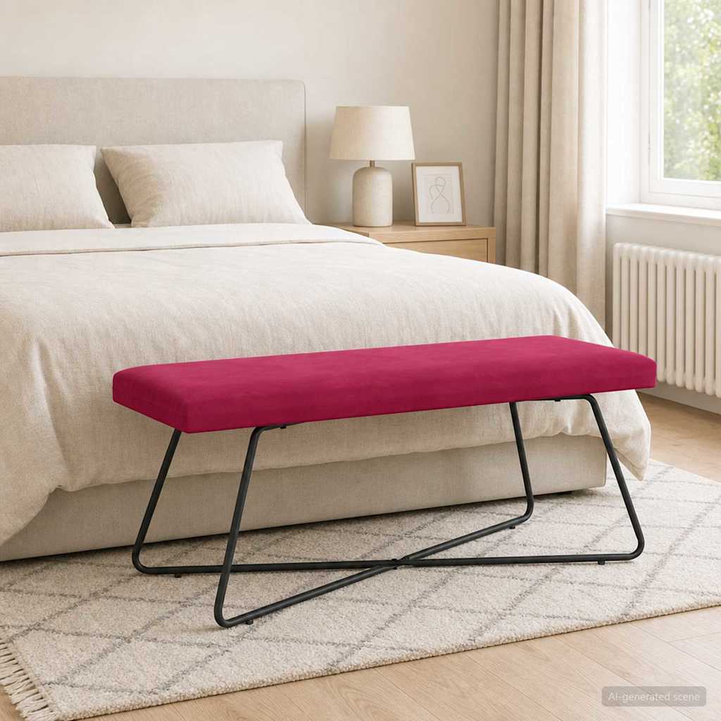vidaXL Bank Effen Lichtgrijs 80 x 40 x 45 cm Fluweel