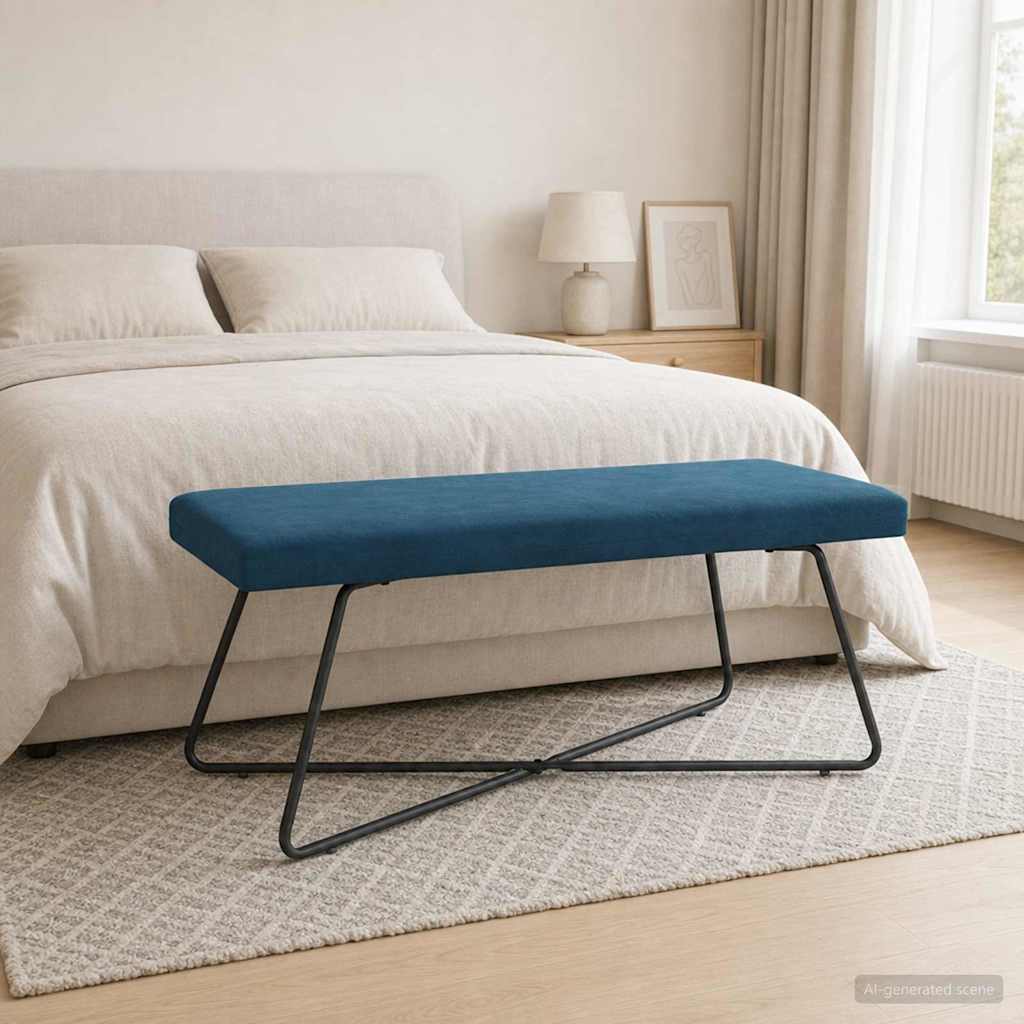 vidaXL Bank Effen Lichtgrijs 80 x 40 x 45 cm Fluweel