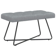 vidaXL Bank met knoopverstelling Lichtgrijs 80 x 40 x 46 cm Stof