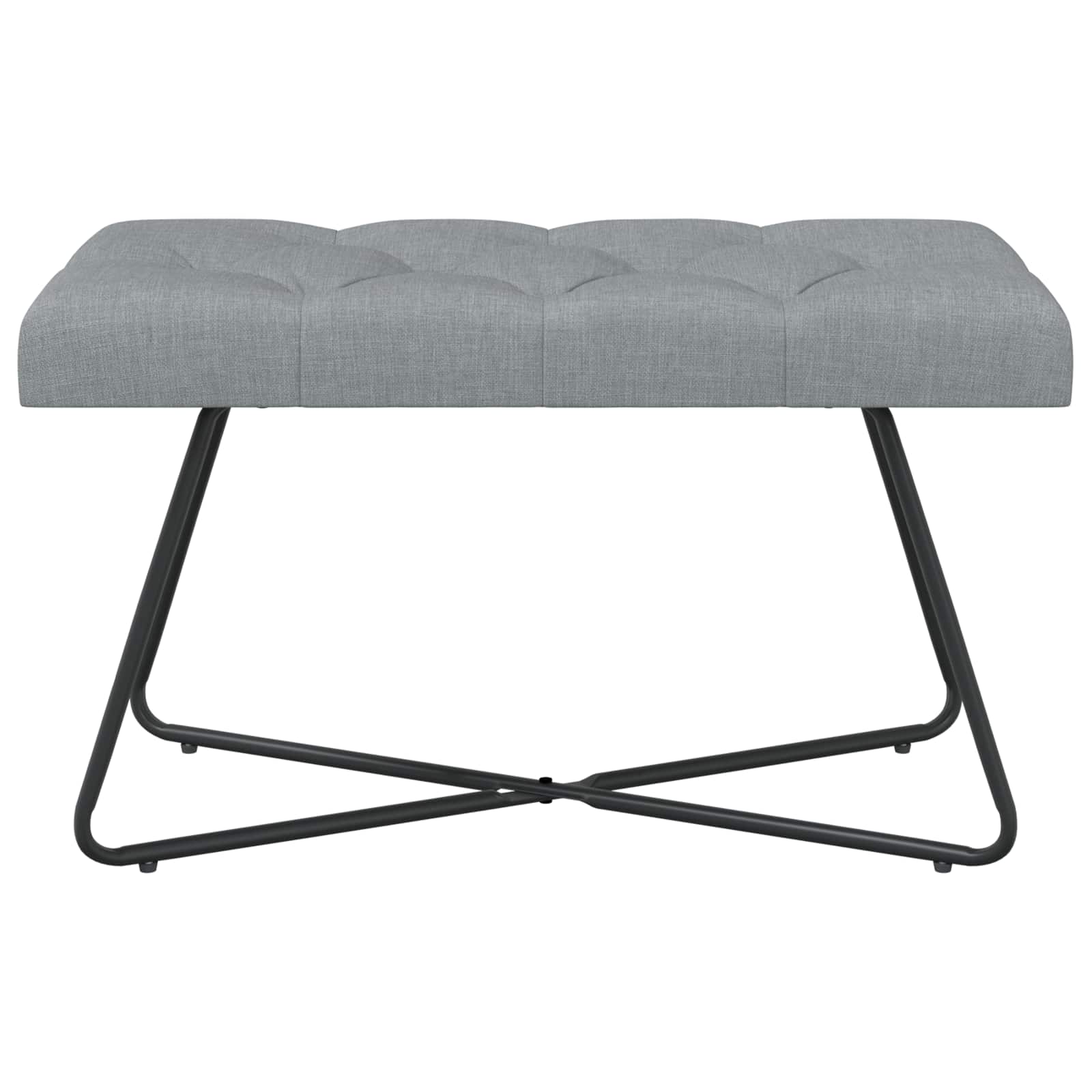 vidaXL Bank met knoopverstelling Lichtgrijs 80 x 40 x 46 cm Stof