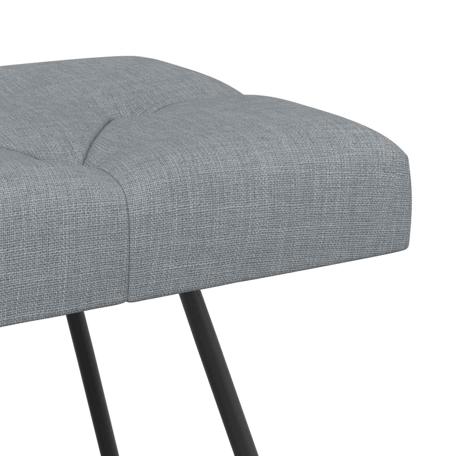 vidaXL Bank met knoopverstelling Lichtgrijs 80 x 40 x 46 cm Stof
