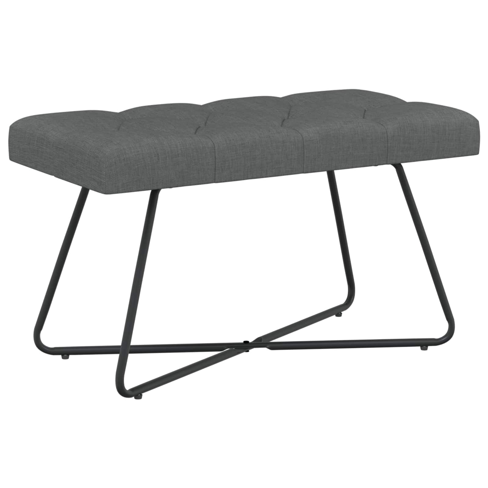 vidaXL Bank met knoopverstelling Lichtgrijs 80 x 40 x 46 cm Stof