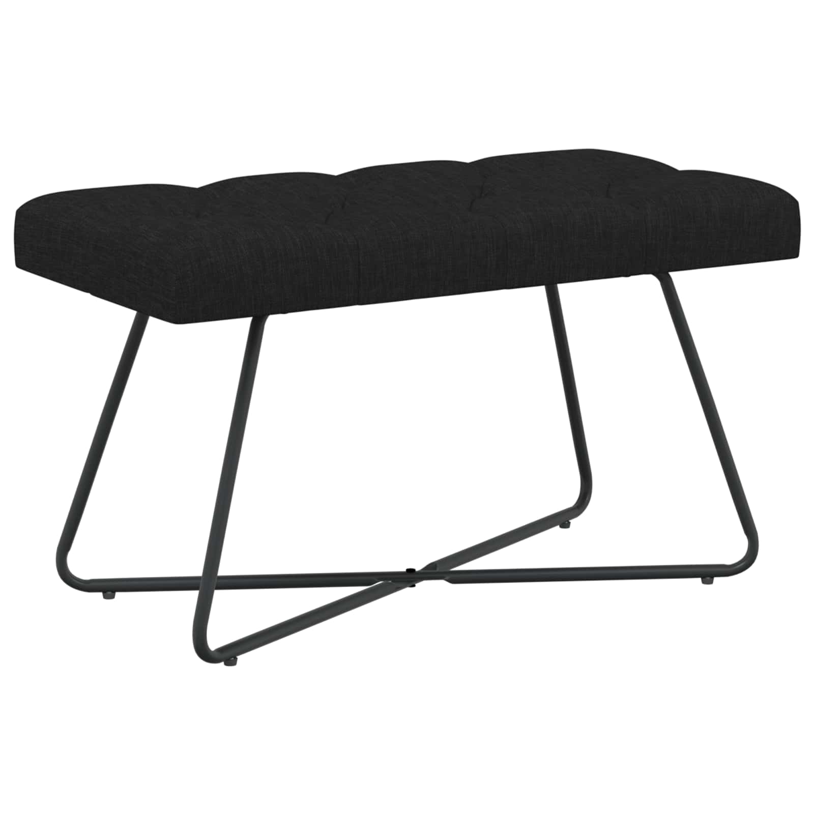 vidaXL Bank met knoopverstelling Lichtgrijs 80 x 40 x 46 cm Stof