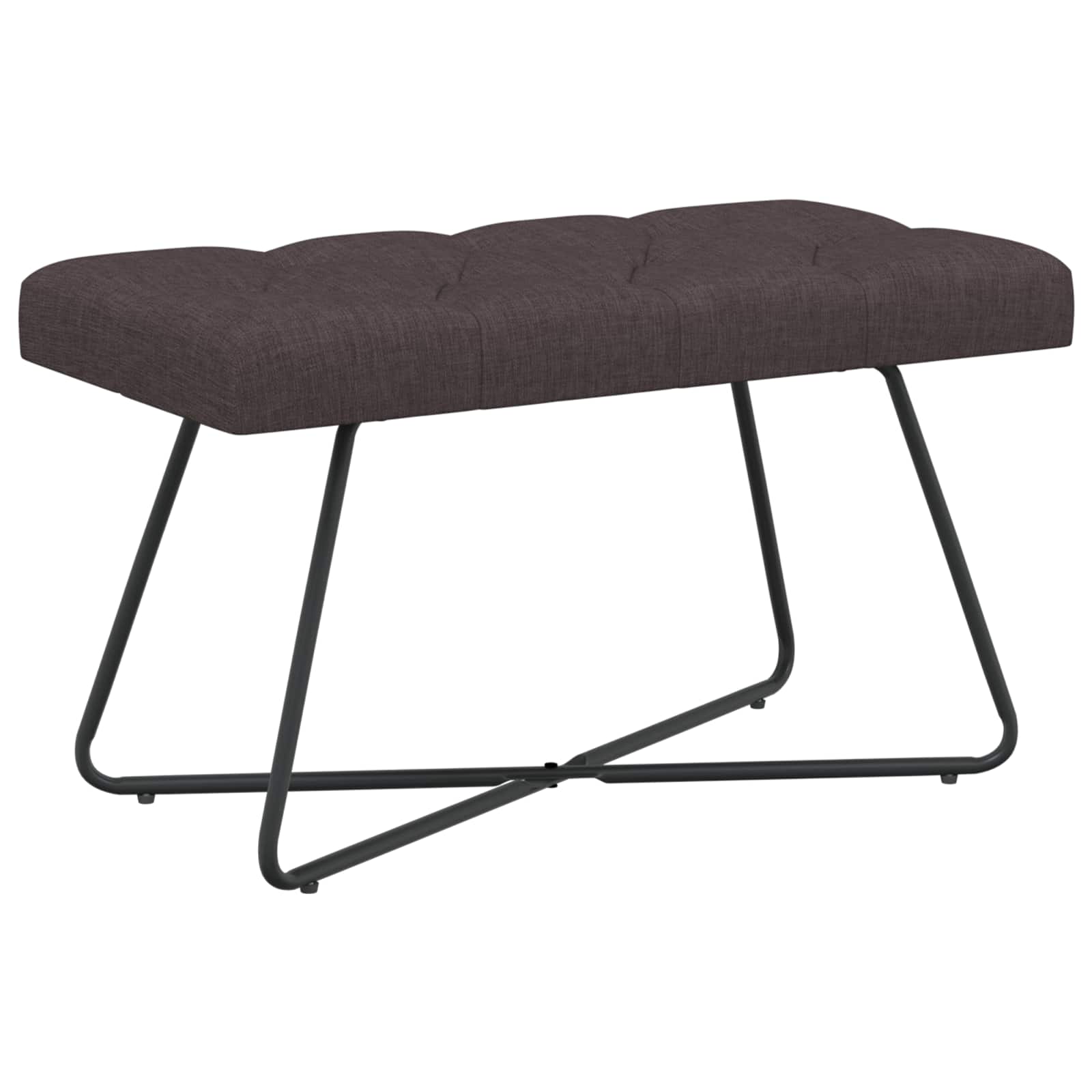 vidaXL Bank met knoopverstelling Lichtgrijs 80 x 40 x 46 cm Stof