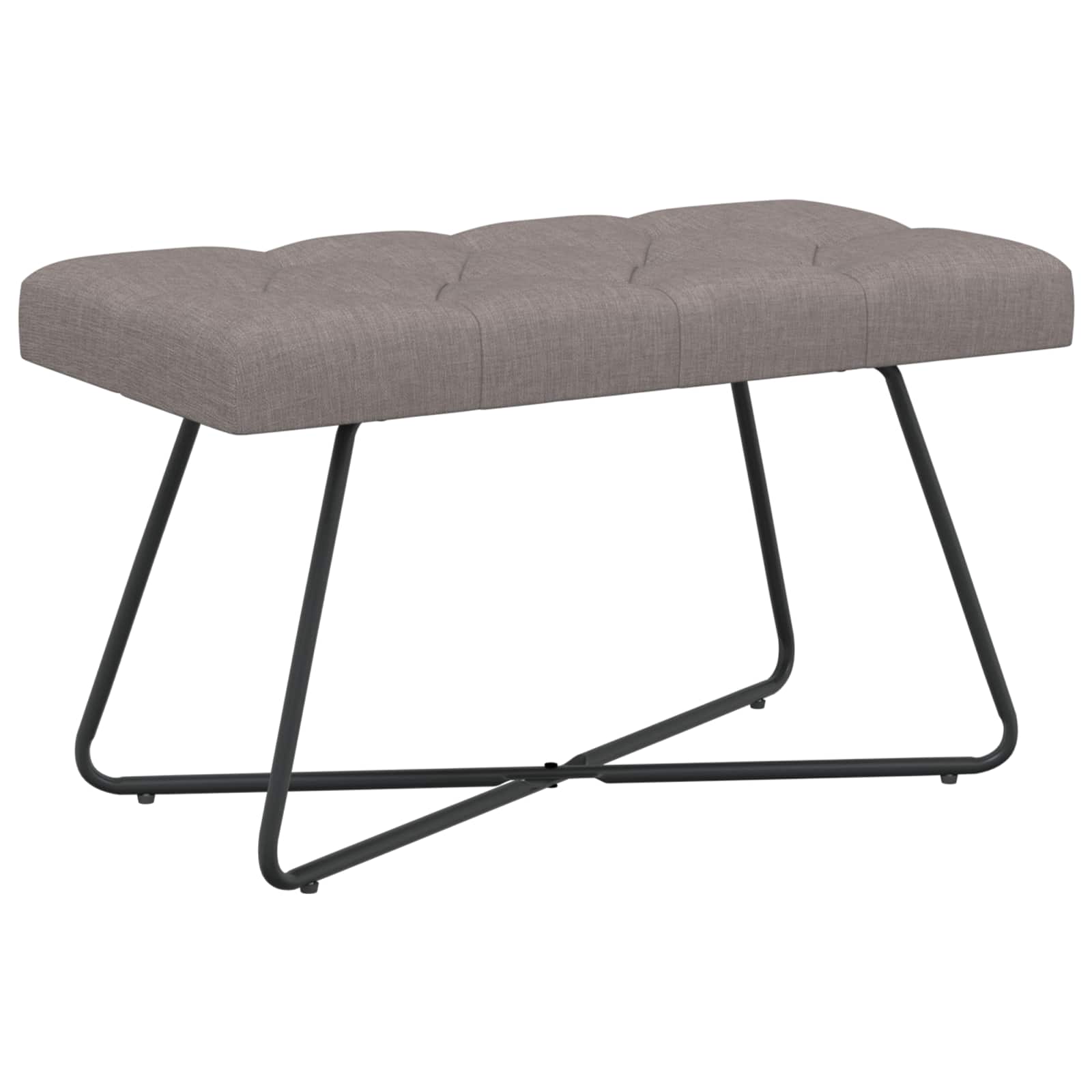 vidaXL Bank met knoopverstelling Lichtgrijs 80 x 40 x 46 cm Stof