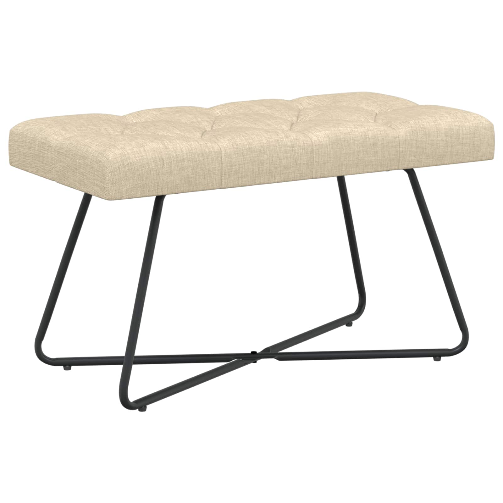 vidaXL Bank met knoopverstelling Lichtgrijs 80 x 40 x 46 cm Stof
